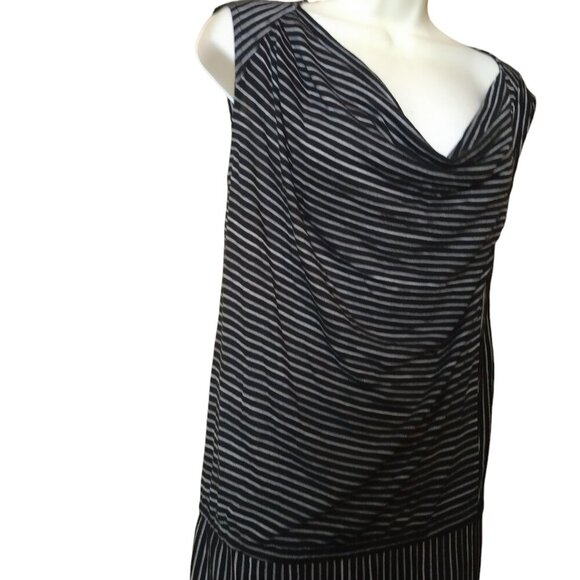 Derek Lam for Design Nations Women's XS Black White Striped Sleeveless Dress - Picture 5 of 9